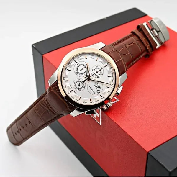 Tissot 1853 Chronograph Brown gold Leather Men's Watch